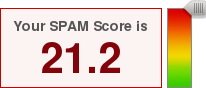 Le score du message spam non homographié