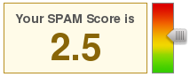 Le score du message spam homographié
